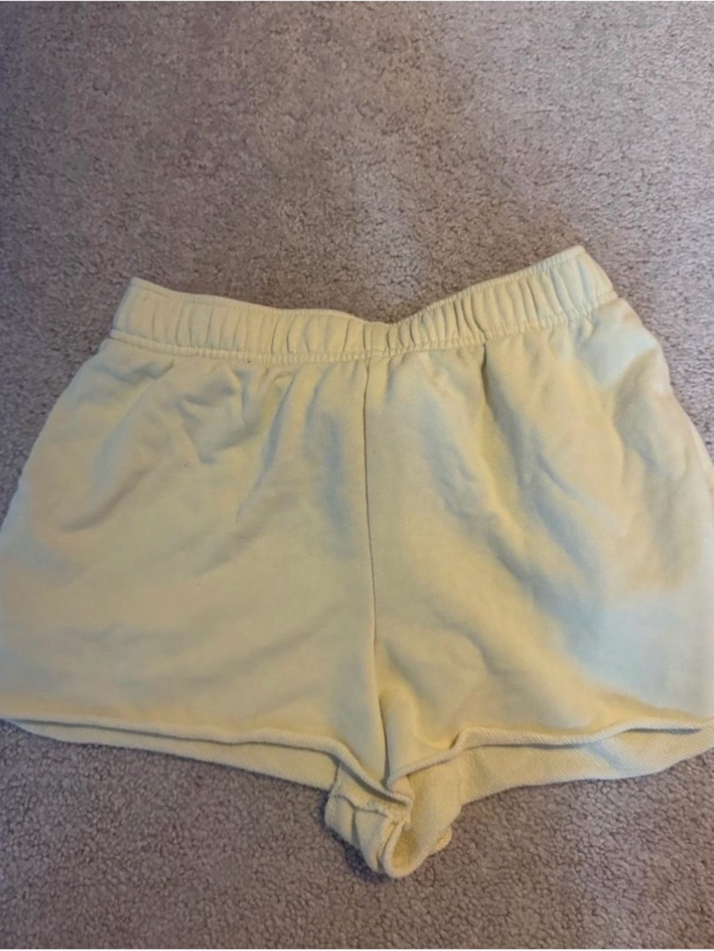 No Boundaries Pale Yellow Athletic Lounge Shorts